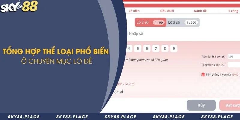 Tổng hợp thể loại phổ biến ở chuyên mục lô đề