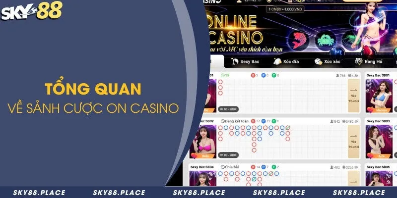 ON Casino - Đánh giá sảnh cược với nhiều trò chơi HOT 1 Tổng quan về sảnh cược ON Casino